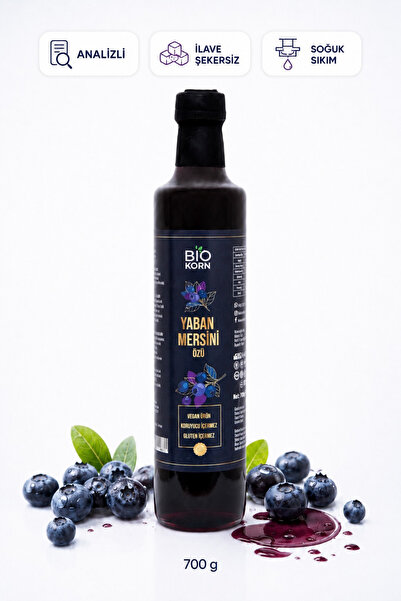 Biokorn Yaban Mersini Özü 700 g - Pestisit ve Ağır Metal Analizli, İlave Şeke...