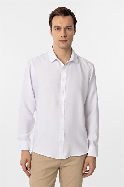 SÜVARİ Angular Cuff Slim Plain Shirt