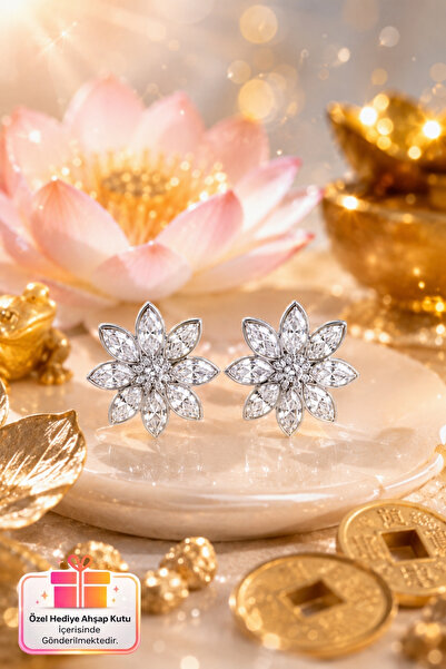 Lucente Jewellery 925 Ayar Gümüş Kaplama Minimal Lotus Bereket & Şans Getiren...