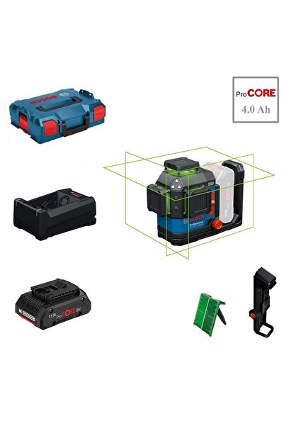 Bosch GLL 18V-120-33 CG 1x4 Ah ProCORE Akülü Yeşil Çizgi Lazer