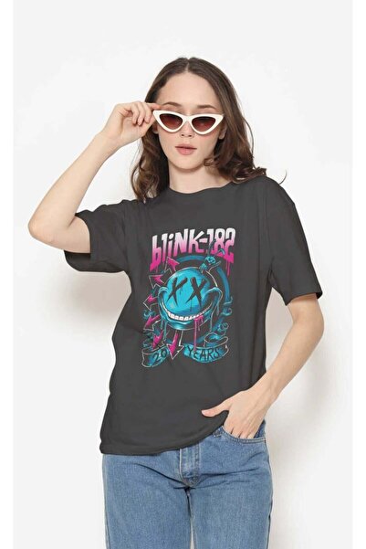 buzagi tasarım ürünleri Blink 182 Regular Fit Black Unisex T-Shirt