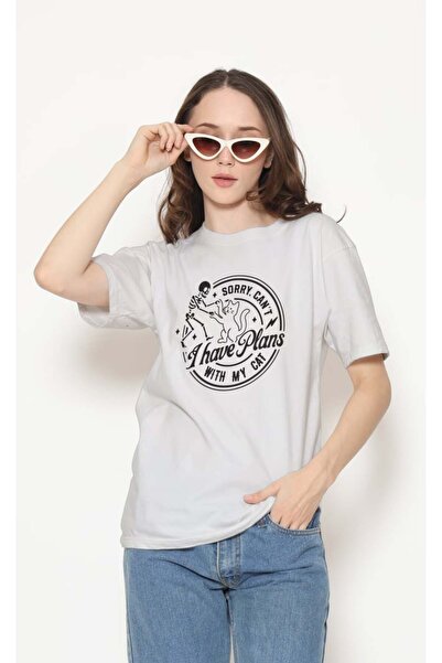 buzagi tasarım ürünleri Sarkastik Regular Fit Unisex White T-Shirt
