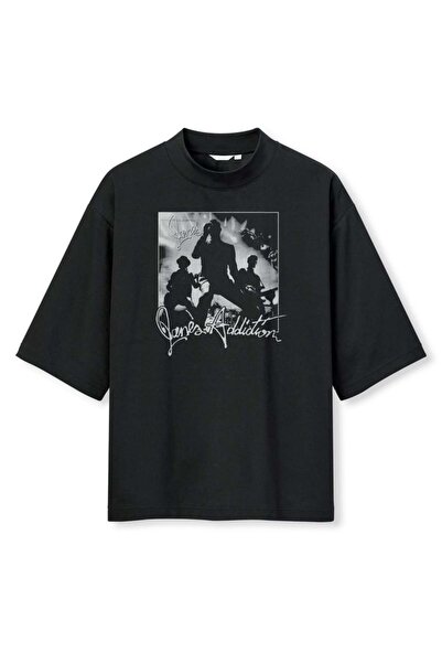 buzagi tasarım ürünleri Jane's Addiction Digital Print Oversize Black Unisex ...