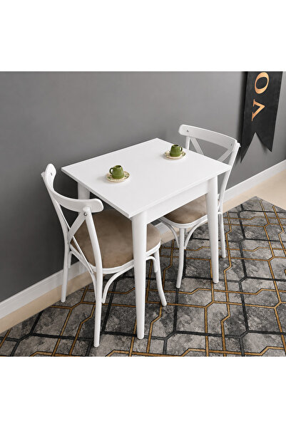 VOGUE TASARIM VE AKSESUAR 60x70 Mutfak Masası | 2 Kişilik Küçük Masa | Kahve ...