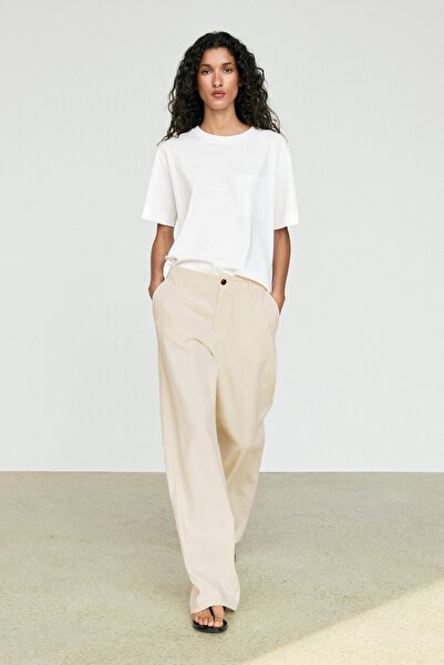 Massimo Dutti Cep detaylı kısa kollu t-shirt