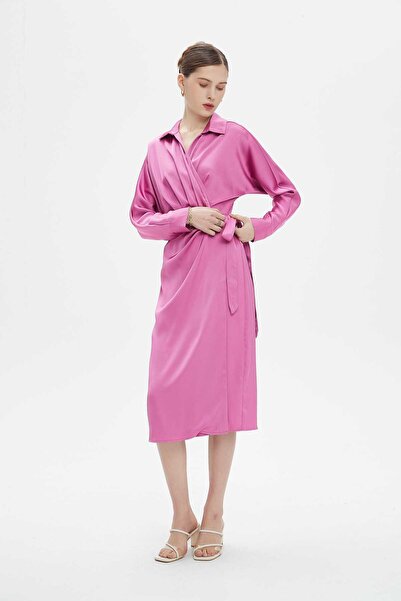 Nichii Women's Long Sleeve Wrap Midi Dress