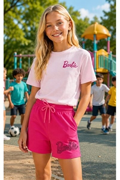 Kidsmadamiko طقم شورت بناتي من القطن بنمط كاليفورنيا، طقم صيفي من قطعتين