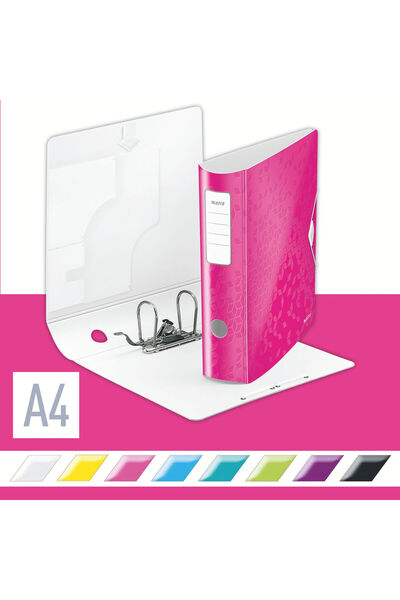 Leitz Biblioraft 180° Active WOW spumă poliuretanică A4 82 mm roz metalizat