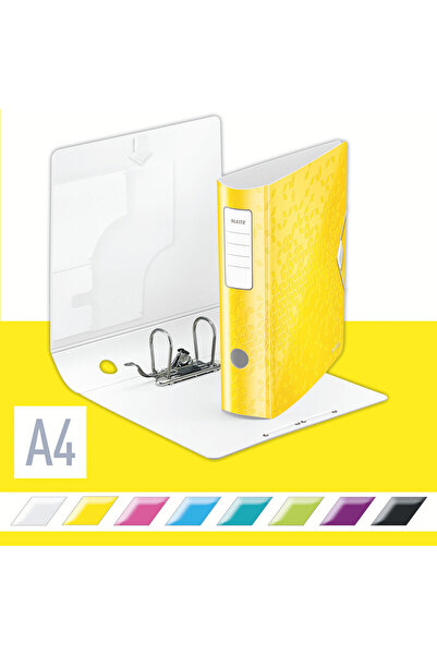 Leitz Biblioraft 180° Active WOW spumă poliuretanică A4 82 mm galbenă