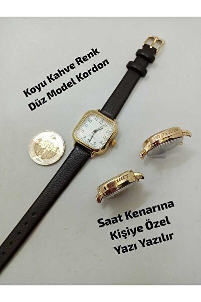 Brality SAAT KENARINA KİŞİYE ÖZEL YAZI YAZILIR , Vintage Oval Kadın Kol Saati...