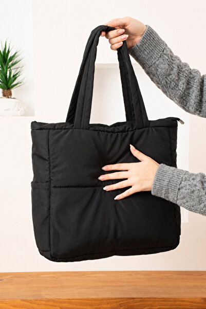 POLOGRAND London Orijinal Geniş Hacimli Su Geçirmez Puf Şişme Shopper Okul Sp...