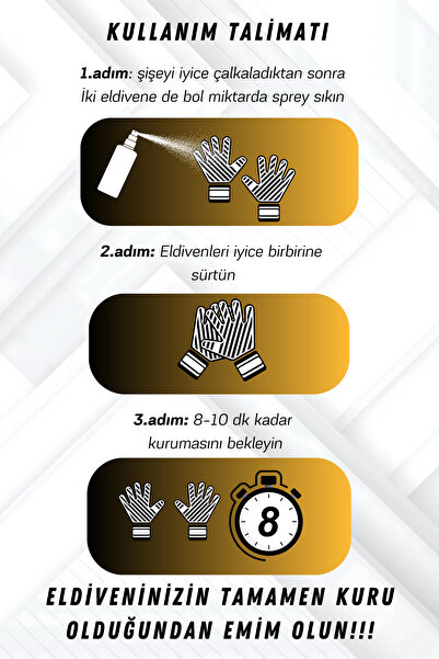 OT3 GLOVE Kaleci eldiveni tutuş spreyi