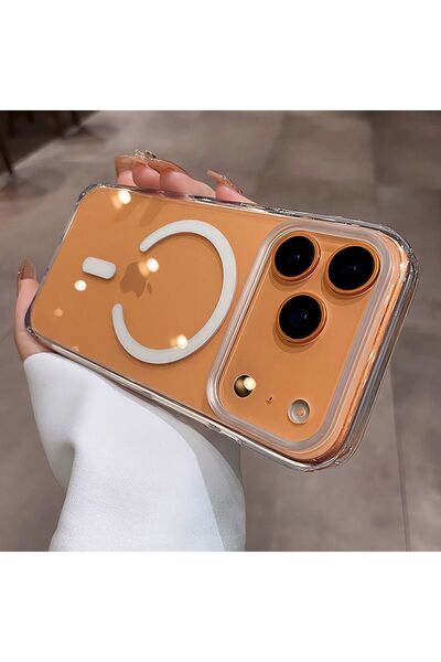iPhone 17 Pro Max Case (with inner Outer Gelatin) Transparent Cover with Magsafe Charging