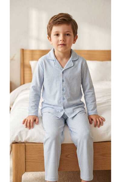Çamaşır Bahçesi Set de pijamale pentru copii, cu mâneci scurte, cu model și n...
