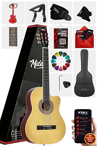 Midex MGX-100NT-BAG Üst Seviye Klasik Gitar 4/4 Sap Ayarlı