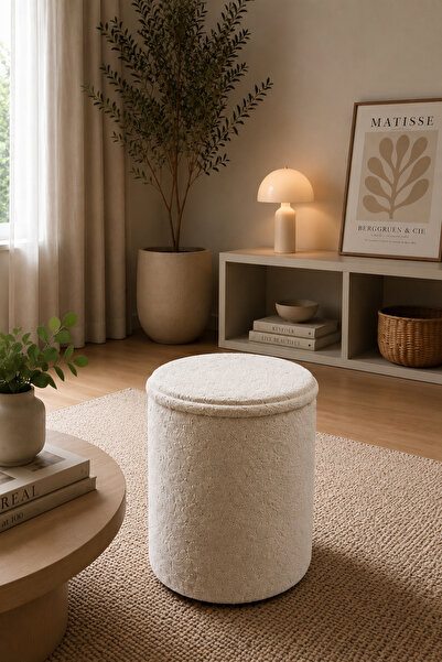 MOBİX HOME MK65 Puf Makyaj Pufu Ayak Uzatma Pufu