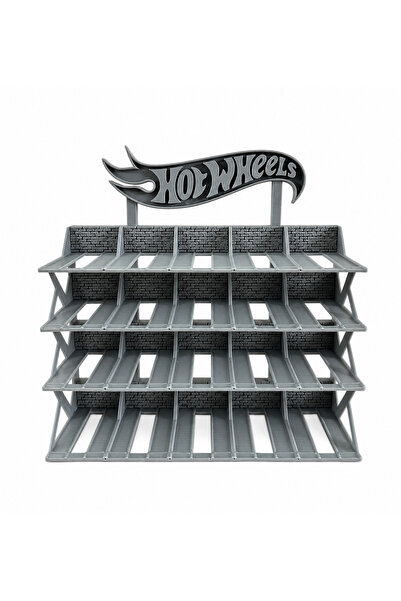 Reborn 3D Hotwheels 1/64 Ölçek Model Araç Standı 20 Araçlık Koleksiyon Sergil...