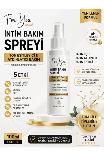 For You Gold İntim Bölge Ton Eşitleyici İntim Bakım Spreyi 100 ml – Arbutin &...