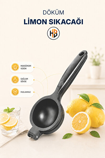 HOBİLON Döküm Limon Sıkacağı - Paslanmaz Gıda Konseptine Uygun & Sağlam Gövdeli