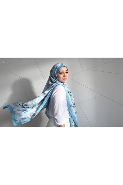 Lunara Çiçekli İpek Dokulu Pamuk Şal