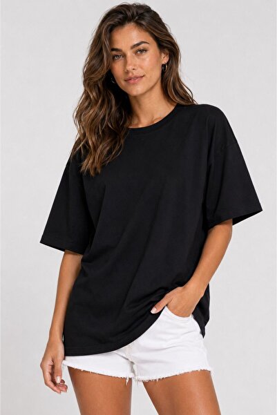 Lizbon Style Γυναικείο μπλουζάκι Oversize 100% βαμβακερό Basic Comfort Fit - ...
