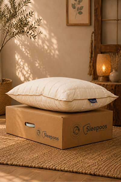 Sleepoos %100 Organik Yün Yastık 50x90 Büyük Boy