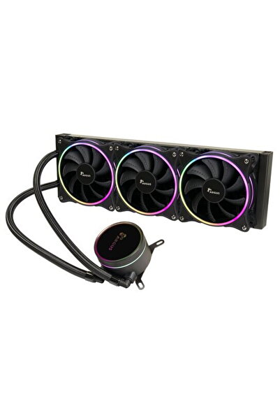 Inter-Tech LC-360 RGB, ARGB LED, 3 x 120 mm, Negru