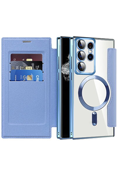 Techsuit Husa pentru Samsung Galaxy S22 Ultra 5G - SmartMag Book Case - Light...