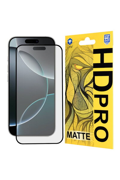 Lito Προστατευτική μεμβράνη για iPhone 16 Pro - HD Pro Ματ - Μαύρο
