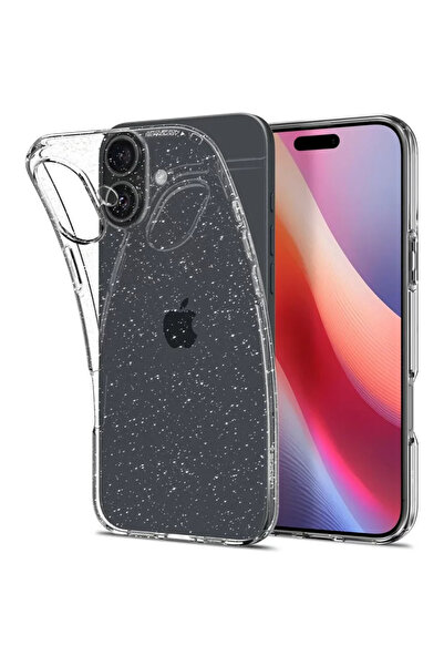 Spigen HusДѓ Lichid cu cristale și sclipici pentru iPhone 16 Plus – Cuarț Cri...