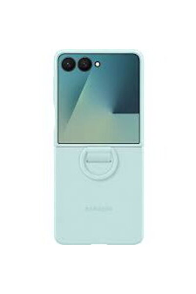 Samsung Galaxy Z Flip 7 - Θήκη σιλικόνης με δαχτυλίδι, Πράσινο της μέντας