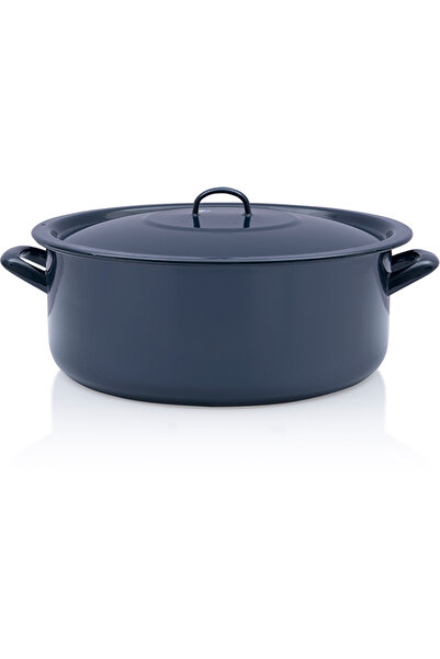 Metalac Cratita 15l cu capac Teget Finska Metalacemail/36cm/15l