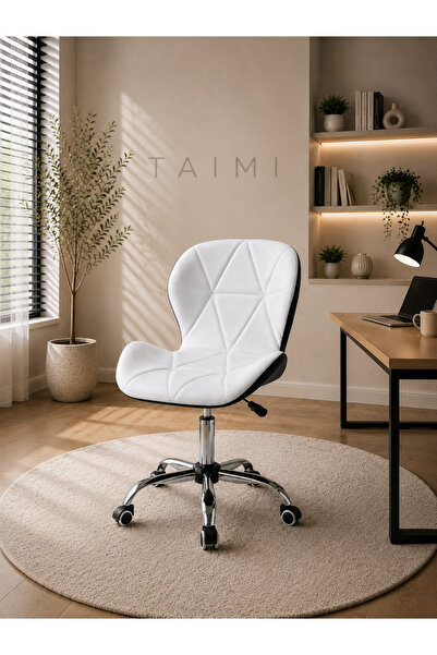 Taimi Ergonomic Adjustable Height Desk Chair with Plush Cushion and High Dens...