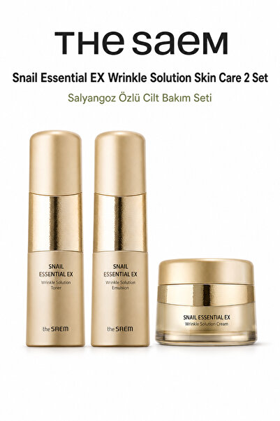 THE SAEM Snail Essential EX 2'li Set | Salyangoz Özlü Kırışıklık Karşıtı Cilt...