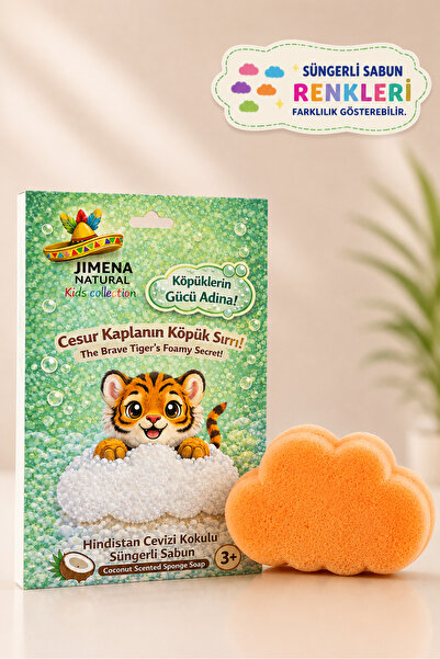 Jimena Natural Fox Themed Cloud Sponge Soap, Coconut Scented Foam Soap for Ki...