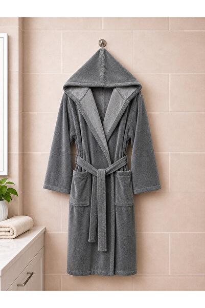 MYSOFTHOME Triga Bathrobe with Hood 100% Cotton
