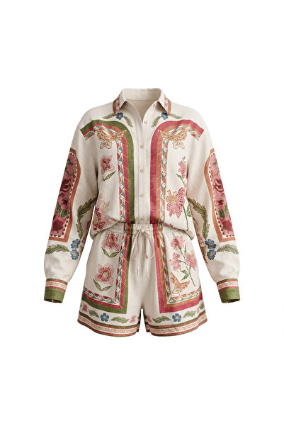 Mazelf Baby&Kids Wear Zmr Detailed Botanic Dream Shorts Set