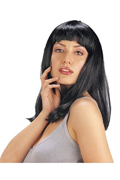 Marsilyan شعر مستعار طويل للحفلات باللون الأسود ILKELGRP-MRS342