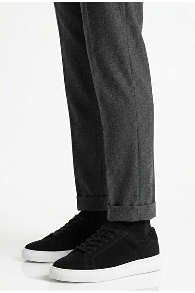 HİDAYET ÖZEL Black Nubuck Men's Shoes Casual Inside and Outside Genuine Leath...