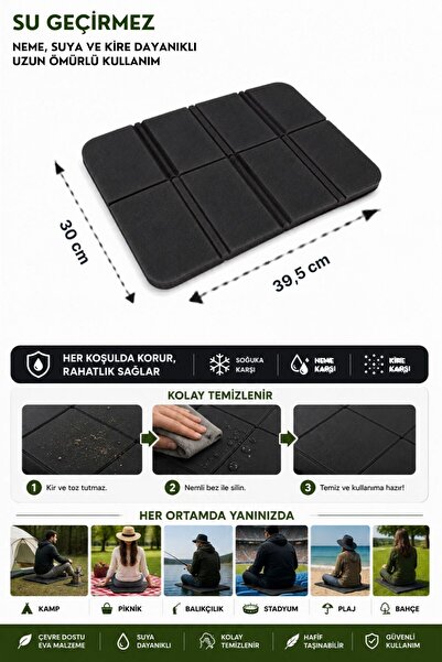 SALEMOON Katlanabilir Oturma Minderi – Kamp Minderi, ve Outdoor Aktiviteler İçin Hafif ve Taşınabilir Kamp Matı