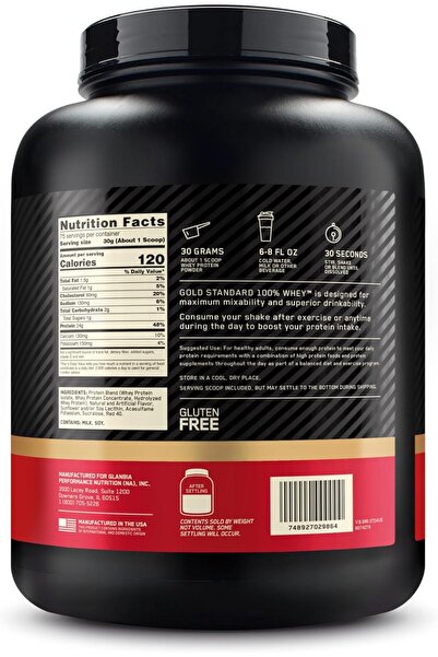 Optimum Nutrition Optimum Nutrition Gold Standard 100% Whey Protein Powder, Strawberry Banana, 5lb (2.26kg) (75 servings)
