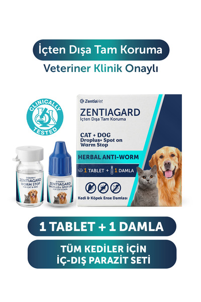 zentiavet Kedi Dış Parazit Ense Deri Damlası Bit Pire Kene Anti Parazit Uzakl...