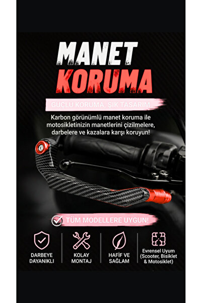 bisiklet dünyam Karbon Manet Koruma Universal - Motosiklet, Scooter ve Bisikl...