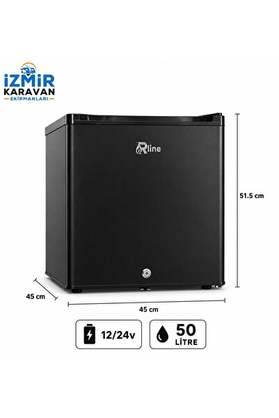 R LINE KOPYA - 50 Lt Karavan Tekne Buzdolabı Kompresörlü 12/24v ( siyah