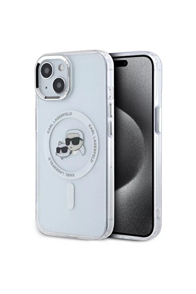 Karl Lagerfeld Case for iPhone 15 - IML MagSafe (KLHMP15SHLSKCH) - Metal Karl...