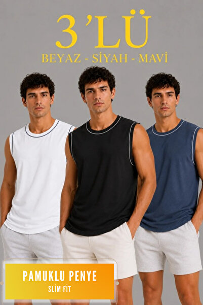 VELİZADE Erkek Konfor Modeli Regular Fit Kolsuz Terletmeyen Penye Kumaş Bisik...