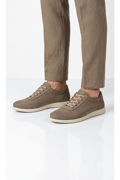 Dropland Men's Sand Genuine Leather Lace-Up Casual Shoes Light Sole Orthopedi...
