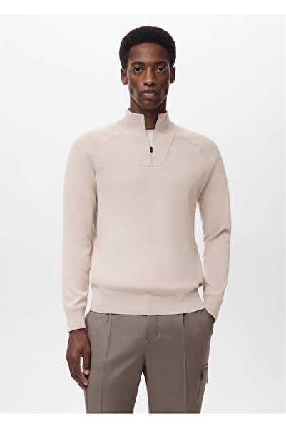MANGO Man Luftdurchlässiger Pullover mit Reißverschlusskragen