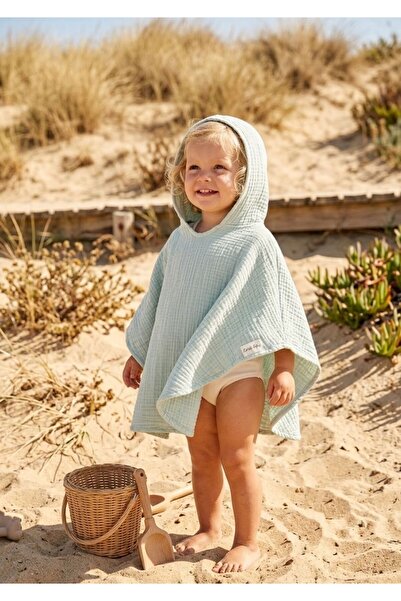 4X Muslin Baby Poncho - Mint