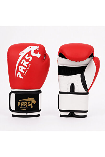 Pars Suni Deri Force Boks & Kick Boks Eldiveni Kırmızı Kırmızı